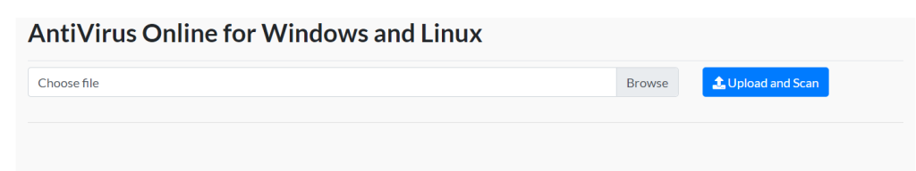 Online Virus Scan
