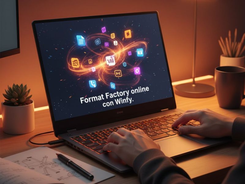 Format Factory online interface running on WinFY to convert files.