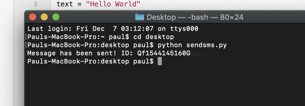 python send sms for small use python send sms for small use