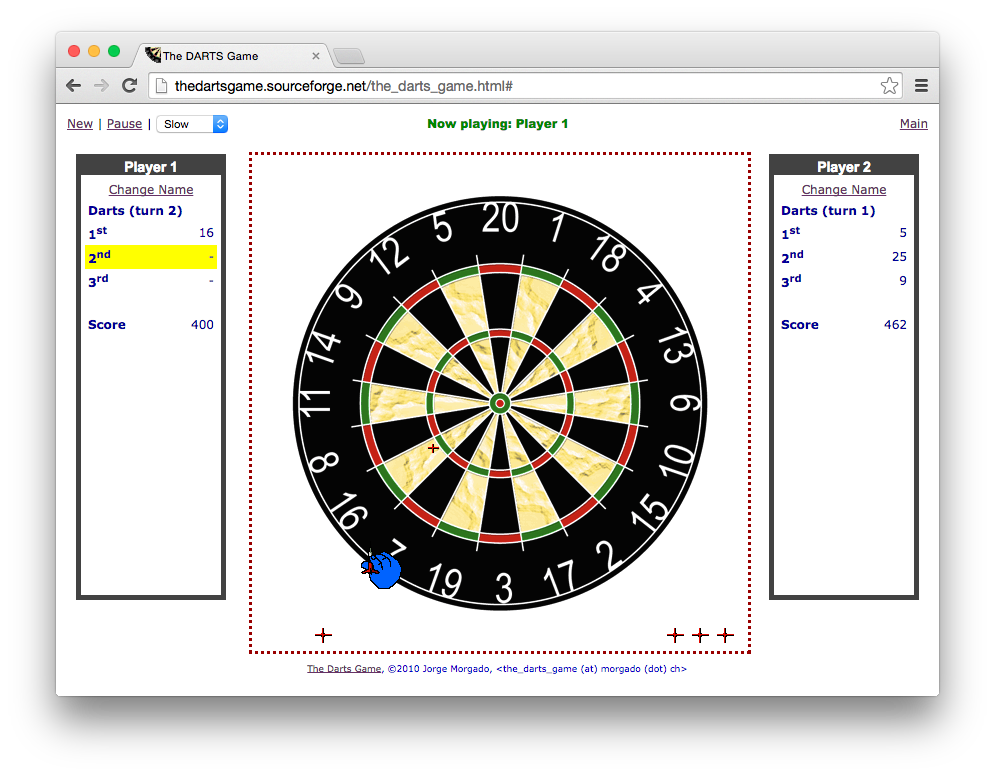 The Darts Game to run in Windows online over Linux online