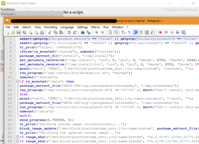 Android Script Creator