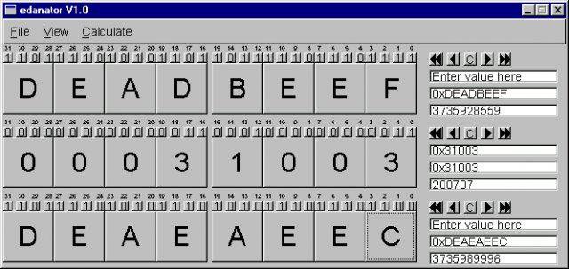 Edanator Binary hex Graphical Calculator To Run In Windows Online Over 