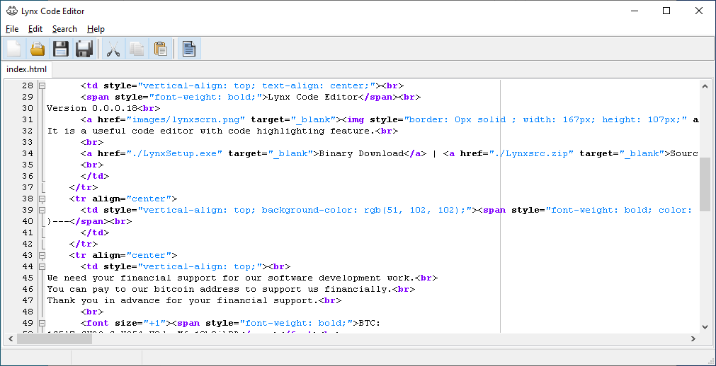 Lynx Code Editor