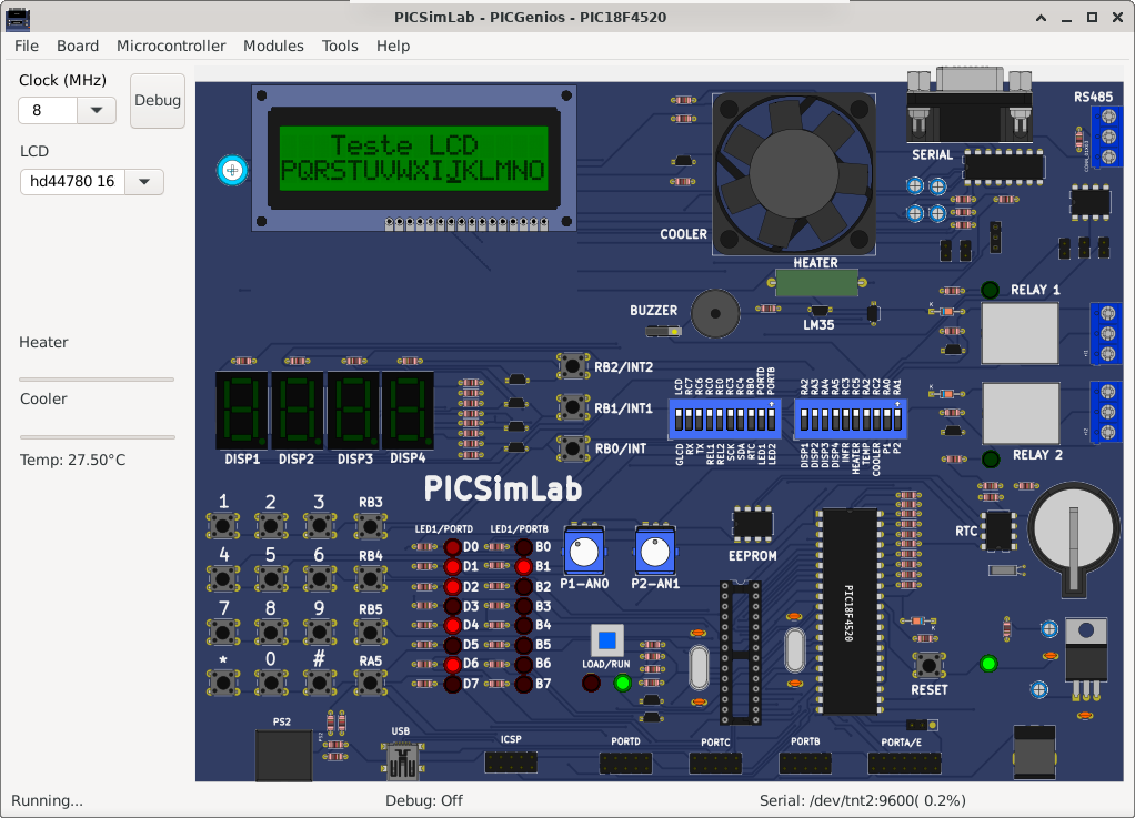 PICSimLab - Prog. IC Simulator Lab.