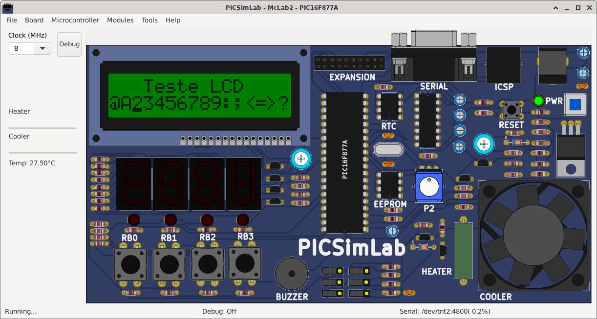 PICSimLab - Prog. IC Simulator Lab.