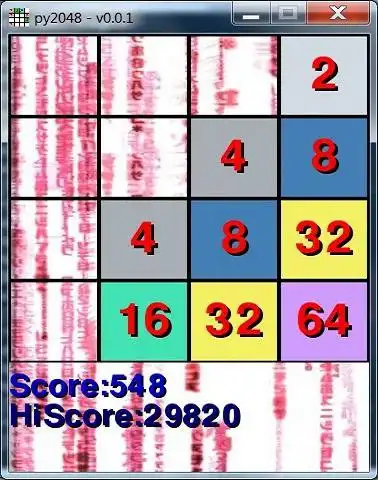 Unduh alat web atau aplikasi web 2048 Python, AI, 1 atau 2 pemain untuk dijalankan di Windows online melalui Linux online