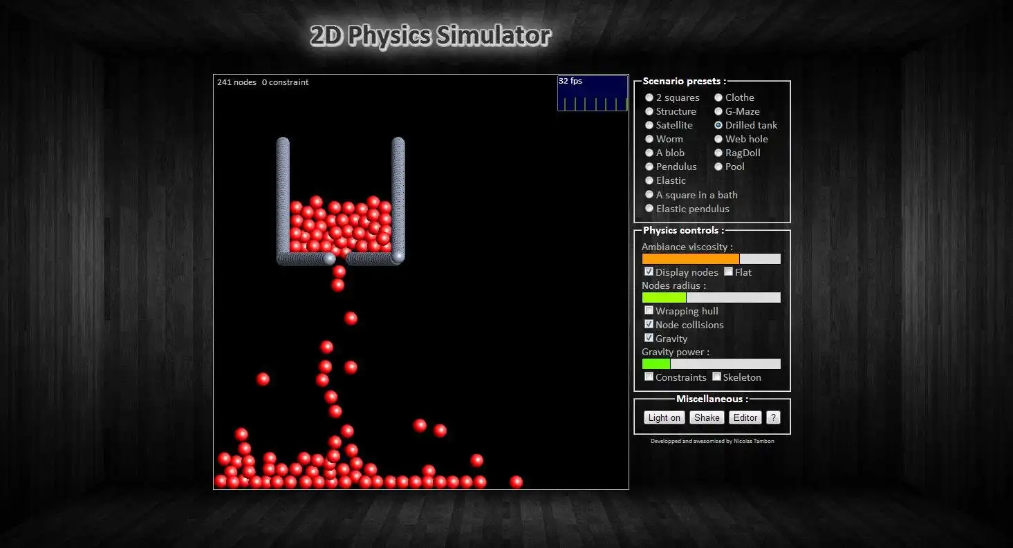 Завантажте веб-інструмент або веб-додаток 2D-Physics-Engine