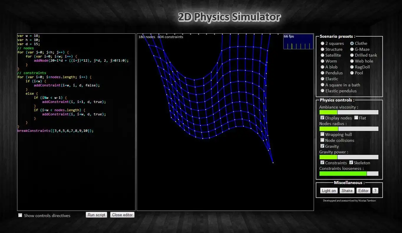 Download web tool or web app 2D-Physics-Engine