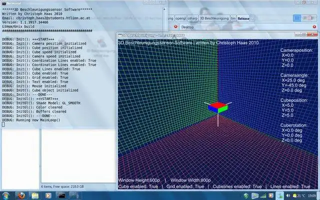 Download de webtool of webapp 3D Accelerometer Gui om online in Windows via Linux online te draaien