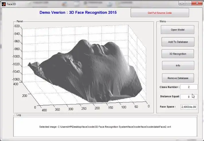 Scarica lo strumento Web o l'app Web Sistema di riconoscimento facciale 3D Codice Matlab