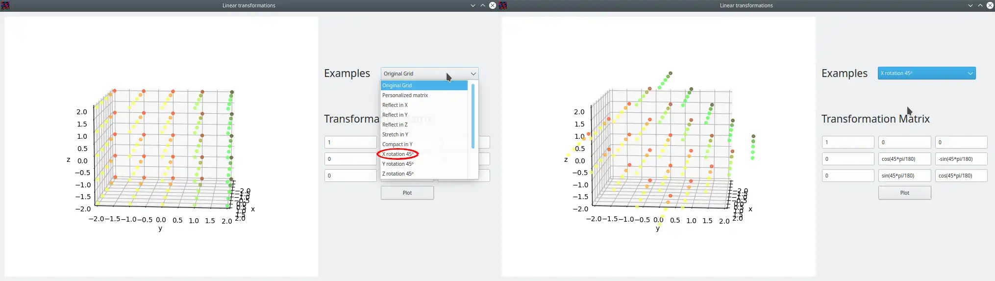 Descărcați instrumentul web sau aplicația web 3d Linear Transformation Visualization