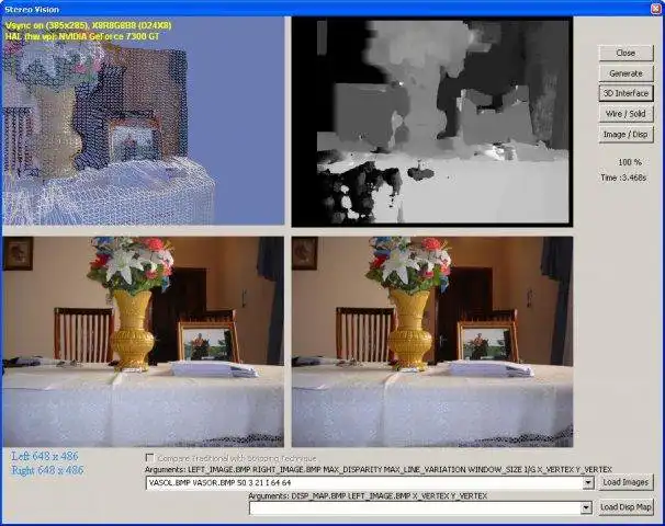Download web tool or web app 3D Reconstruction using Stereo Vision to run in Windows online over Linux online
