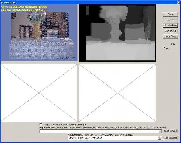 Download web tool or web app 3D Reconstruction using Stereo Vision to run in Windows online over Linux online