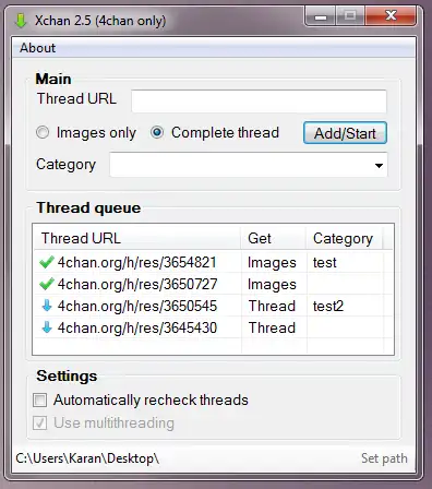 Download web tool or web app 4chan (Xchan) thread  image downloader