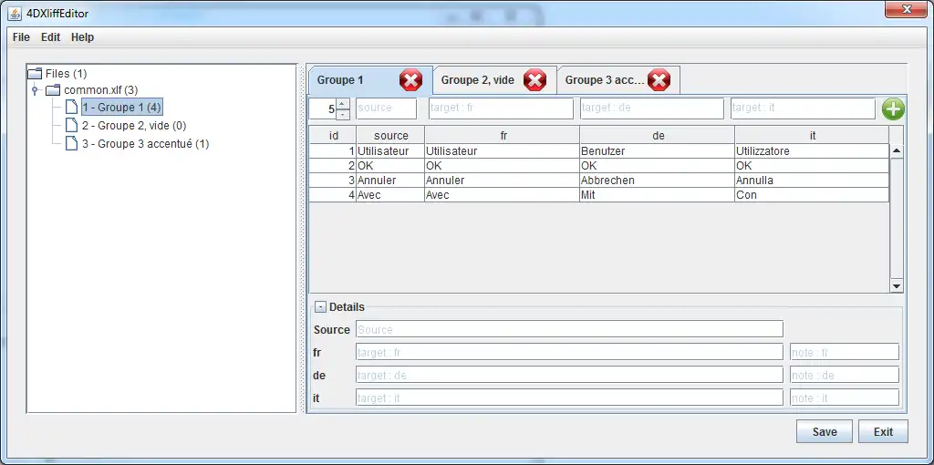 Download web tool or web app 4DXliffEditor