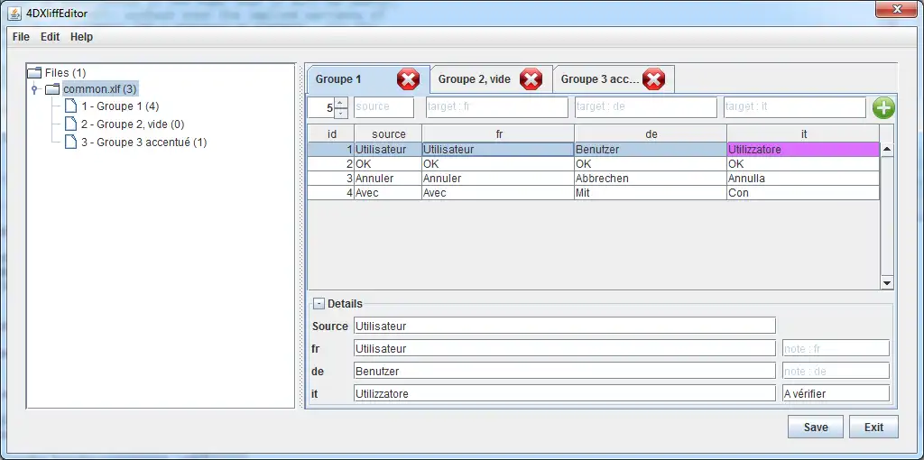 Download web tool or web app 4DXliffEditor
