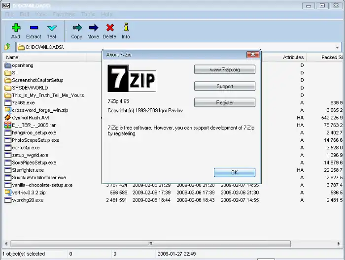 下载网络工具或网络应用程序 7-Zip