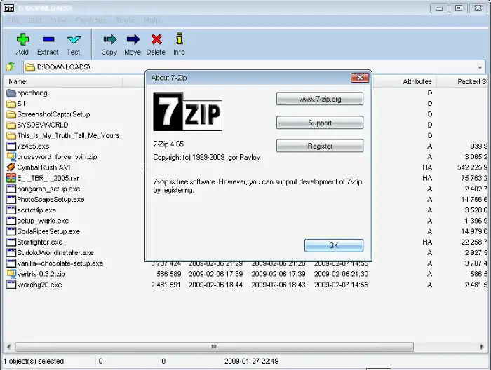 Загрузите веб-инструмент или веб-приложение 7-Zip