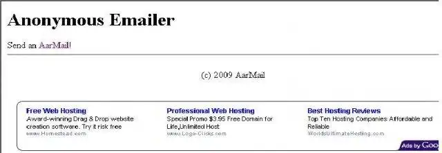 Download web tool or web app AarMail - Anonymous Emailer