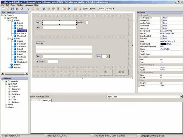 قم بتنزيل أداة الويب أو تطبيق الويب Abacus Java GUI Builder