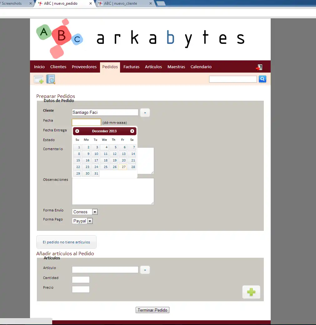 Download web tool or web app ABC ERP