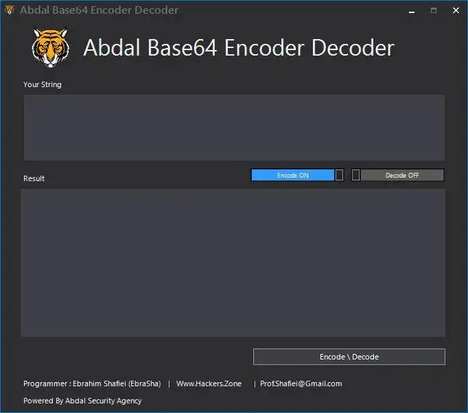 Scarica lo strumento web o l'app web Abdal Base64 Encoder Decoder