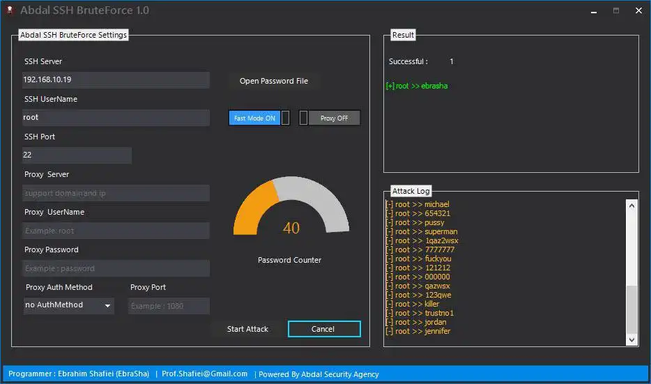 Download web tool or web app  Abdal SSH BruteForce