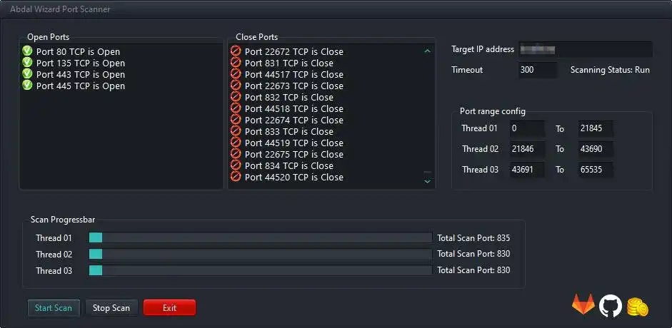 Download web tool or web app Abdal Wizard Port Scanner
