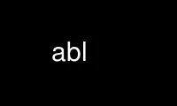 הפעל abl בספק אירוח בחינם של OnWorks על אובונטו מקוון, פדורה מקוון, אמולטור מקוון של Windows או אמולטור מקוון של MAC OS