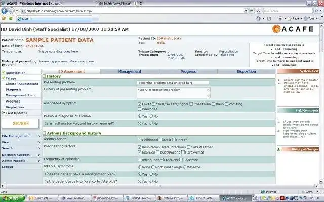 Download web tool or web app ACAFE-clinical decision support EMR