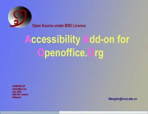 Pobierz narzędzie sieciowe lub aplikację internetową Accessibi, dodatek do pakietu OpenOffice