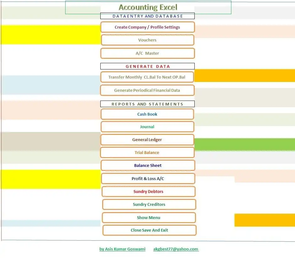 Download webtool of webapp Accouting Excel