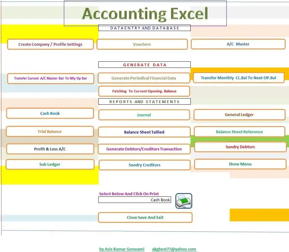 Download webtool of webapp Accouting Excel