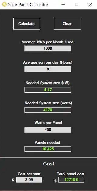 Download web tool or web app AC/DC Watts-Volts-AMPs Calculator