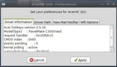 ওয়েব টুল বা ওয়েব অ্যাপ AcerHK GUI ডাউনলোড করুন