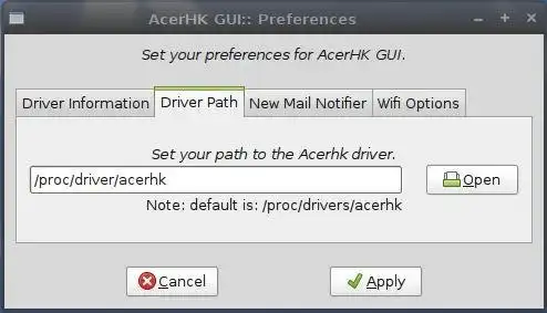 ওয়েব টুল বা ওয়েব অ্যাপ AcerHK GUI ডাউনলোড করুন