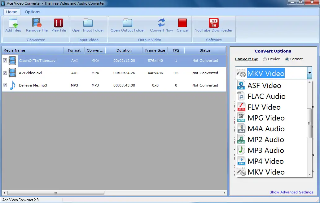 Muat turun alat web atau aplikasi web Ace Video Converter
