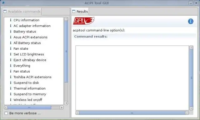 Download web tool or web app ACPI Tool GUI