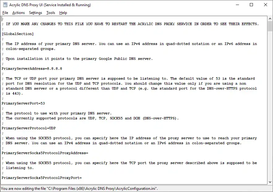 Download web tool or web app Acrylic DNS Proxy