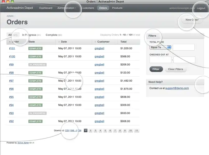 Download web tool or web app Active Admin