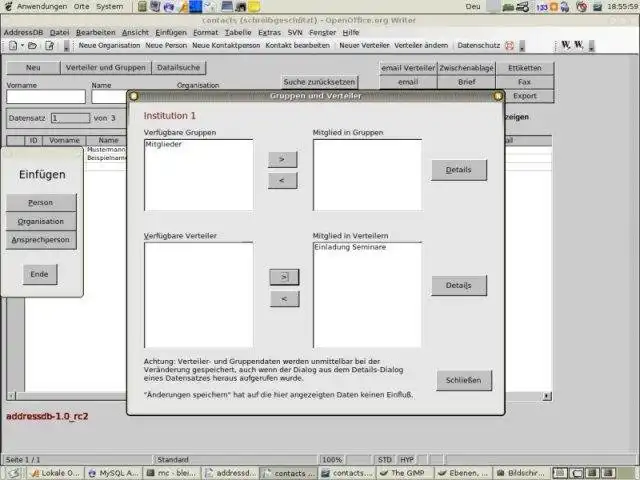 Mag-download ng web tool o web app adamo: address database na may openoffice