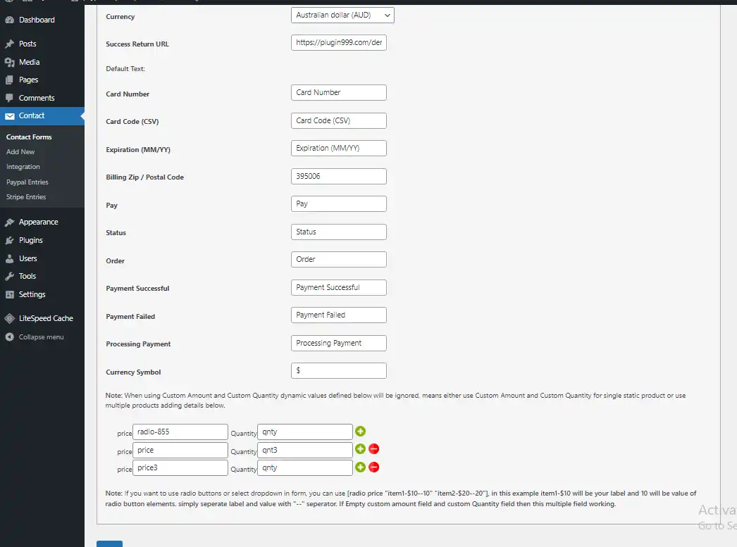 قم بتنزيل أداة الويب أو تطبيق الويب Addon Stripe باستخدام نموذج الاتصال 7