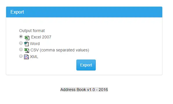 Download webtool of webapp Address Book Express - Contact Manager