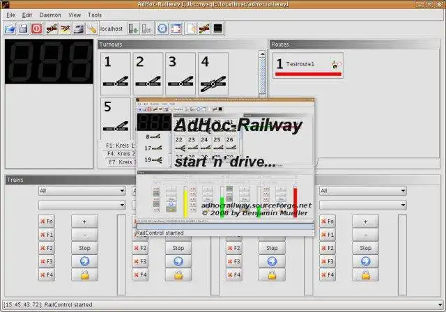Загрузите веб-инструмент или веб-приложение AdHoc-Railway для работы в Linux онлайн