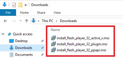Download web tool or web app Adobe Flash MSI Installers
