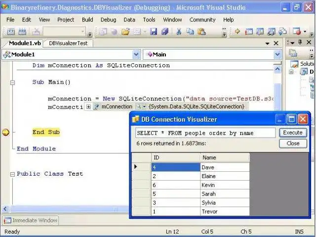 Download web tool or web app ADO.Net DB Connection Visualizer