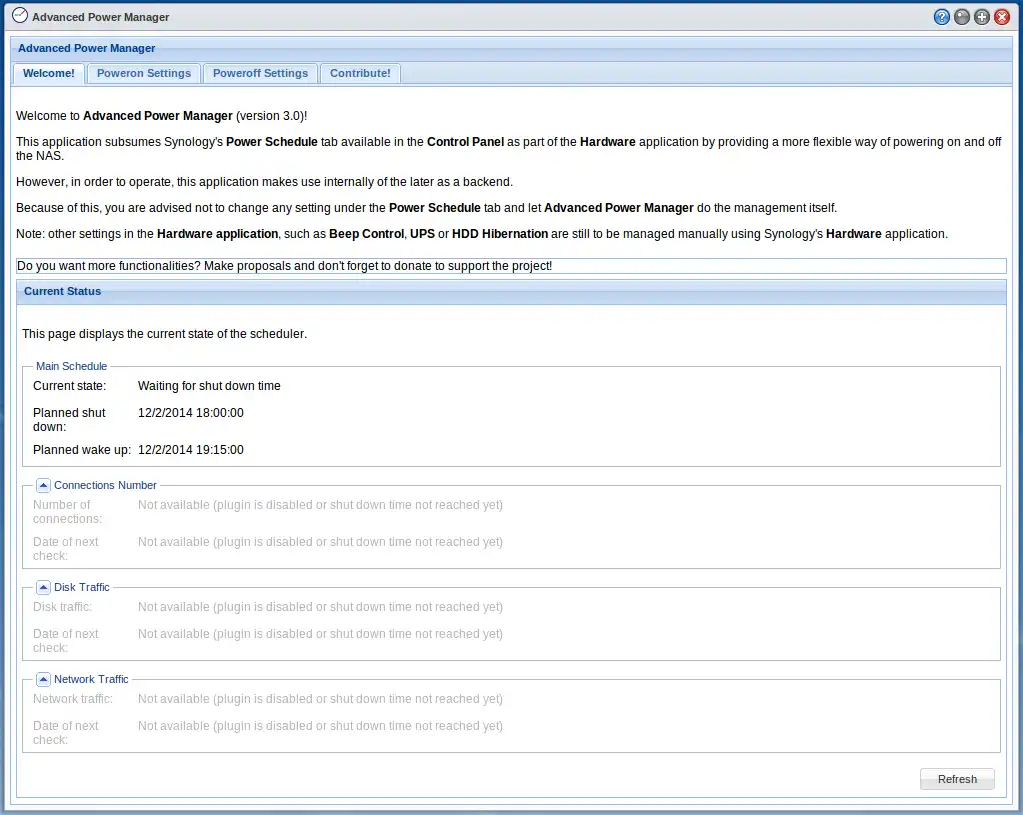 Pobierz narzędzie internetowe lub aplikację internetową Advanced Power Manager dla serwera Synology NAS