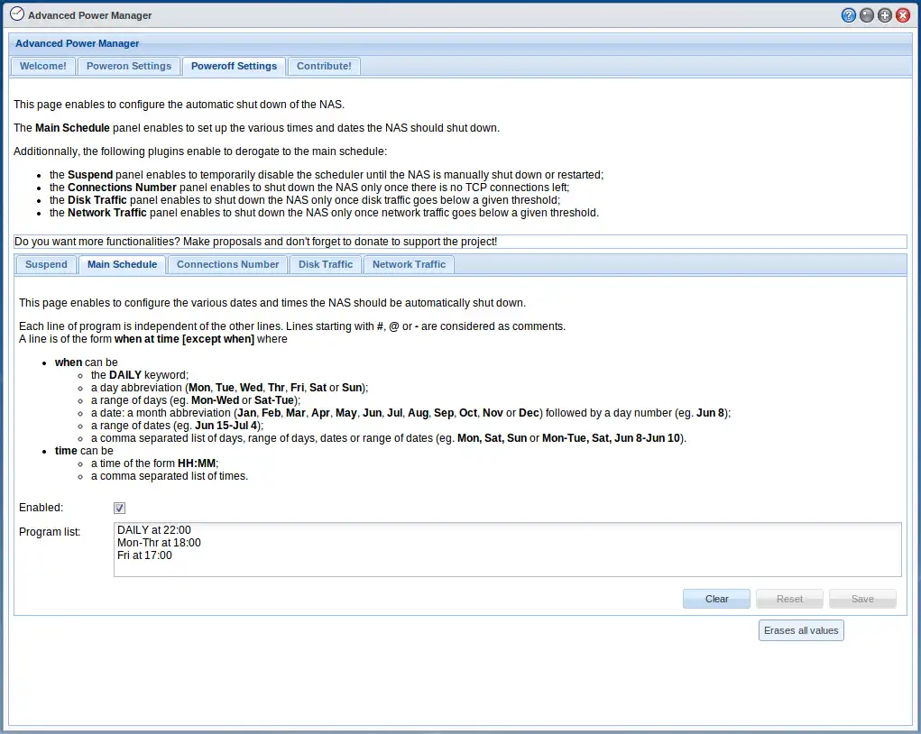 ดาวน์โหลดเครื่องมือเว็บหรือเว็บแอป Advanced Power Manager สำหรับ Synology NAS