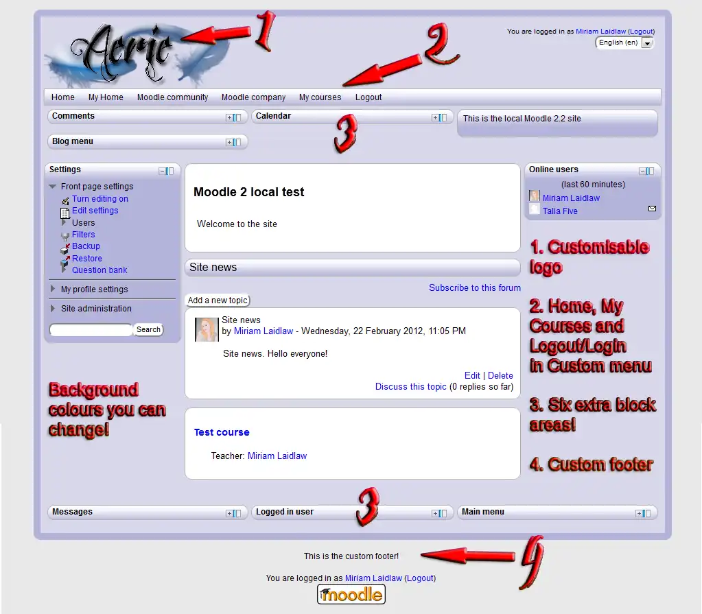 Pobierz narzędzie internetowe lub aplikację internetową Aerie Theme dla Moodle 2