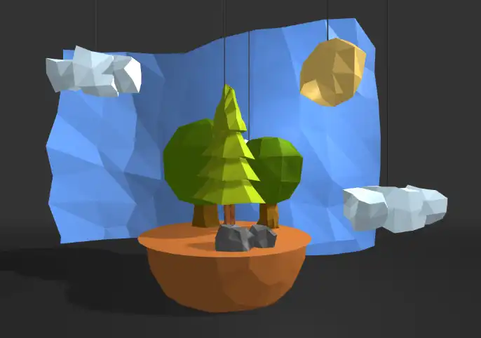 قم بتنزيل أداة الويب أو تطبيق الويب A-Frame Low Poly